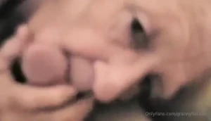Slow motion deepthroat massage