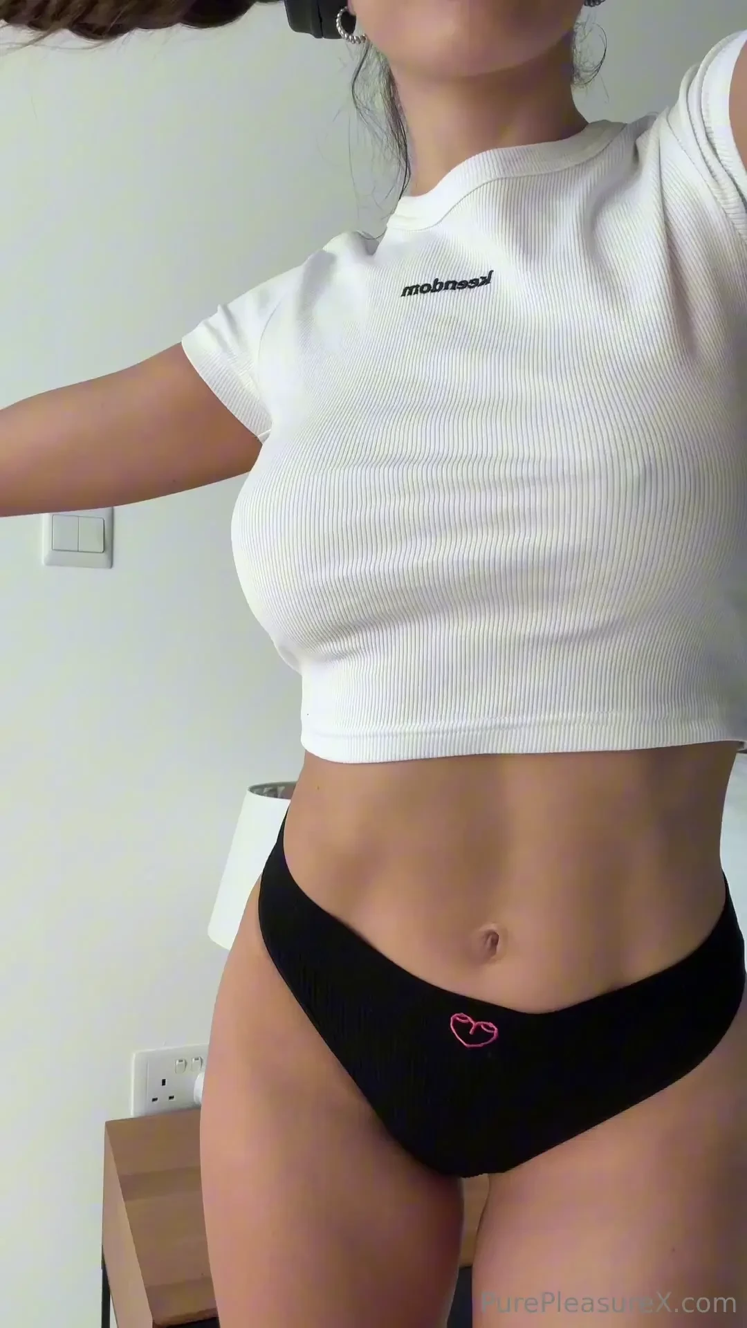 Take a moment to enjoy this sassy dance session in my short white tee 