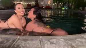 Late night swim with playboy playmate bbblove419 just 2 horny and wet