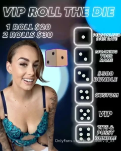 Vip roll the die bigger prizes for my extra special fans tip here to