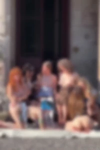 7 girl orgy sensually kissing stripping fingering ourselves it s a