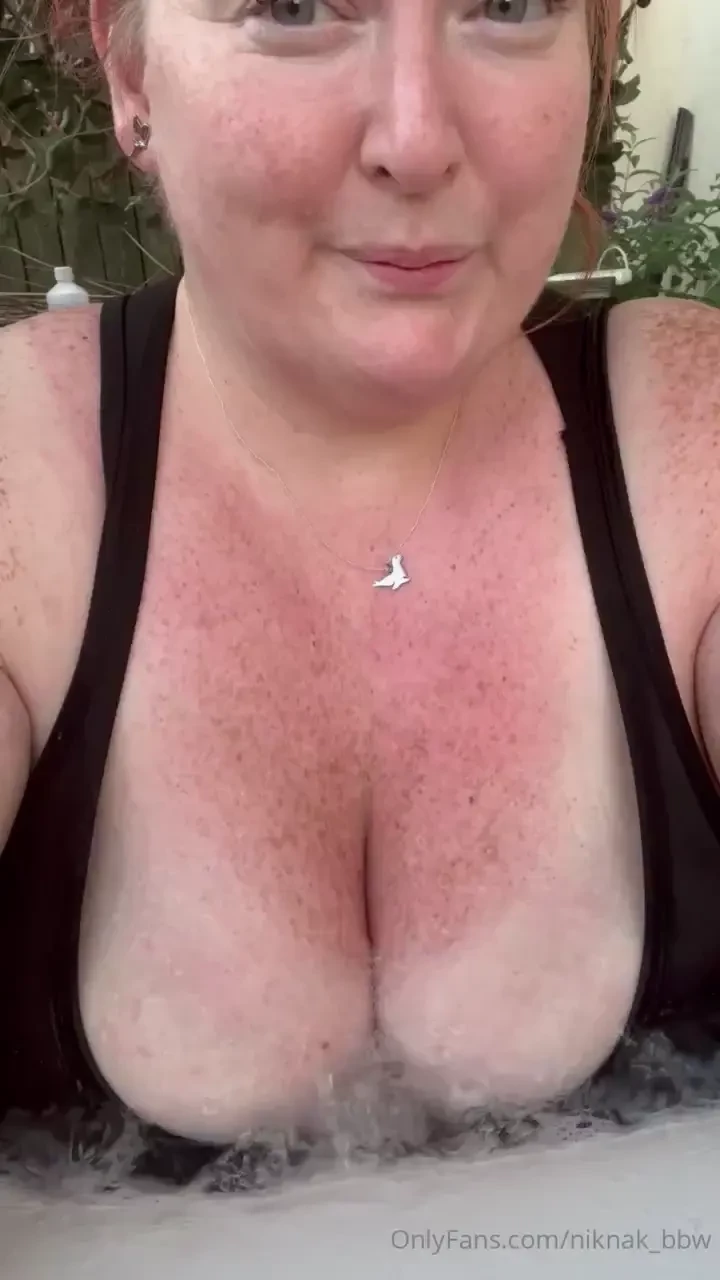 What does a fat lass do when it s just too effing hot and the boobies 