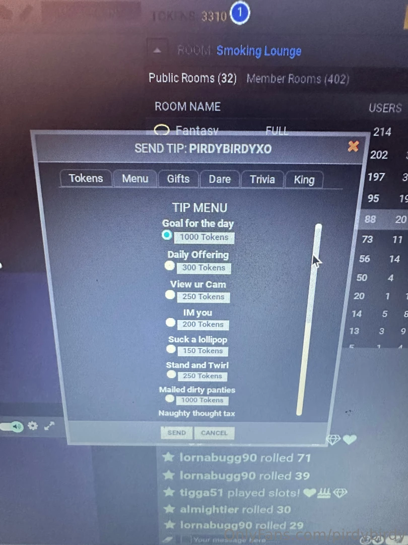 What do you think is the most outrageous thing added to the tip menu 