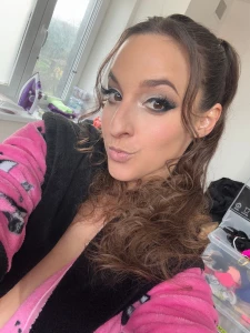 Makeup check and wishing everyone the greatest time of the day