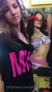 Shopping timee shopping changingroom blackdress