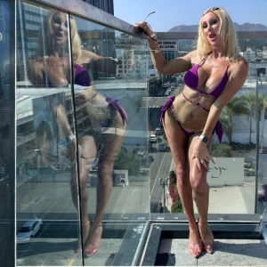 Swim bikini party - you prefer me in pink or purple bikini poolparty part 5