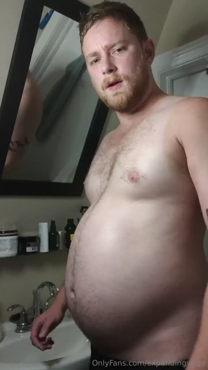 Huge bloat inflation after finishing 4l of milk i inflated until i was 