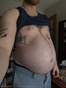 Misc belly pics not full just had sandwich and some milk for breakfast part 2