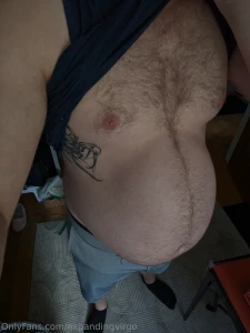 Misc belly pics not full just had sandwich and some milk for breakfast part 1