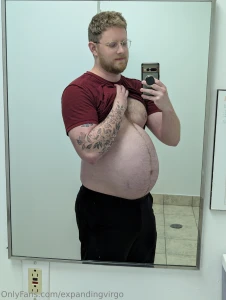 Misc photos from work gym today bonus video - belly bouncing on the part 2