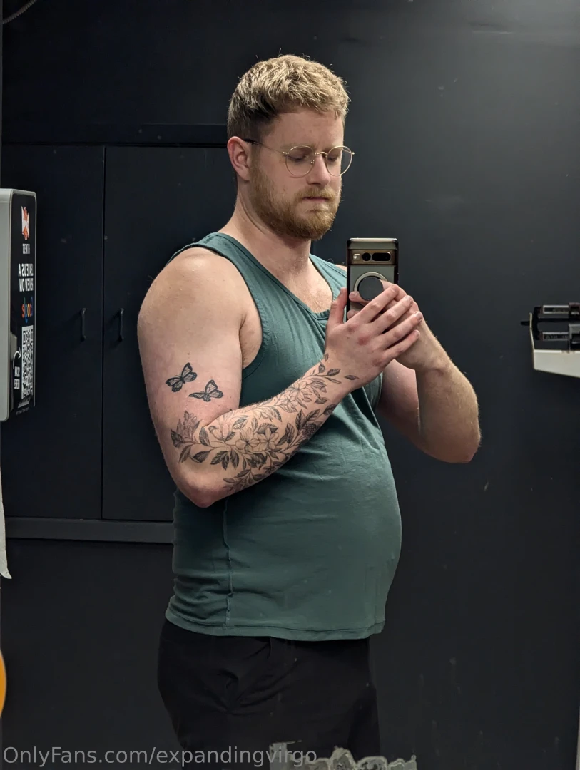 Misc photos from work gym today bonus video - belly bouncing on the part 4 