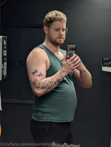 Misc photos from work gym today bonus video - belly bouncing on the part 4