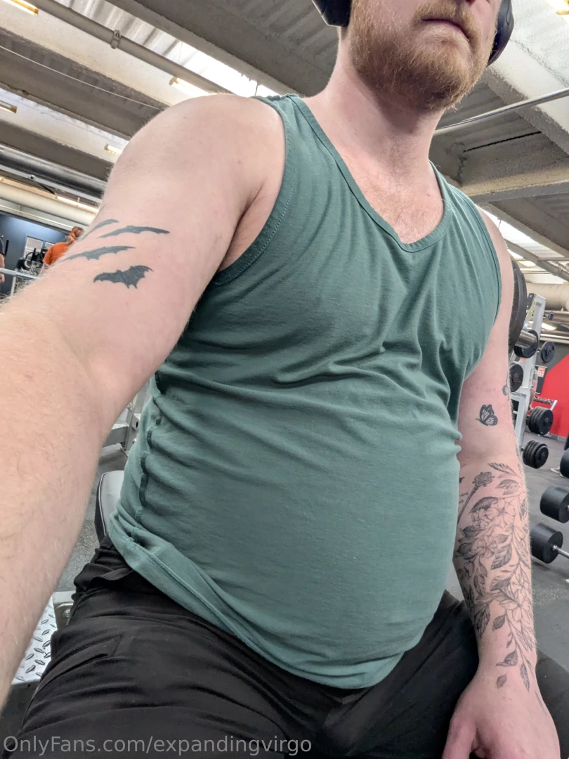 Misc photos from work gym today bonus video - belly bouncing on the part 6 