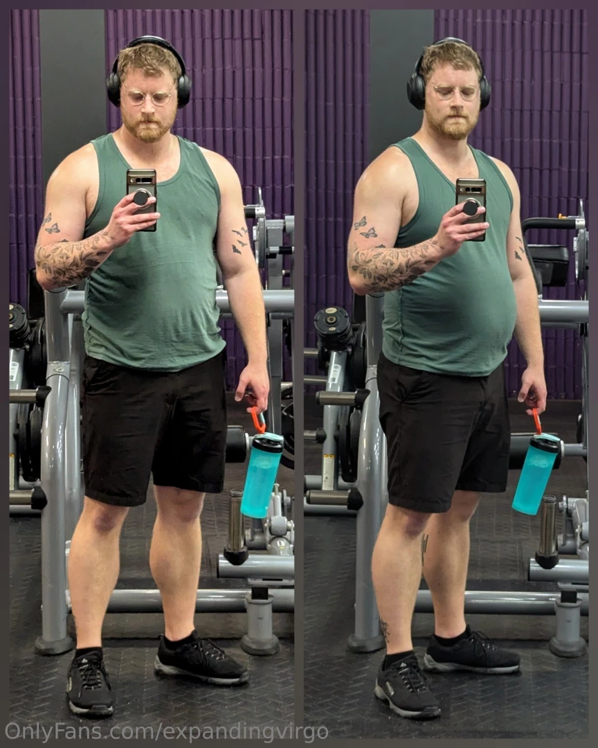 Misc photos from work gym today bonus video - belly bouncing on the part 11 