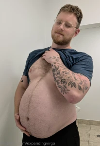 Bloated in tight clothes see photos 1-3 had a big lunch at work today part 3