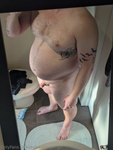 This angled mirror in my bathroom provides quite the view part 1