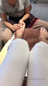 Getting my pedicure on yesterday