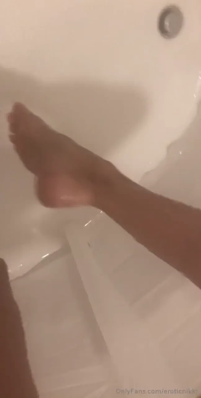 Imagine yourself laying beneath my feet and letting the water run into 