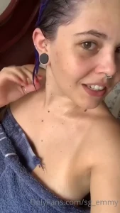 All wet after a shower