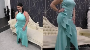 Curvy blue dress and red lingerie videoshoot x enjoy guys x
