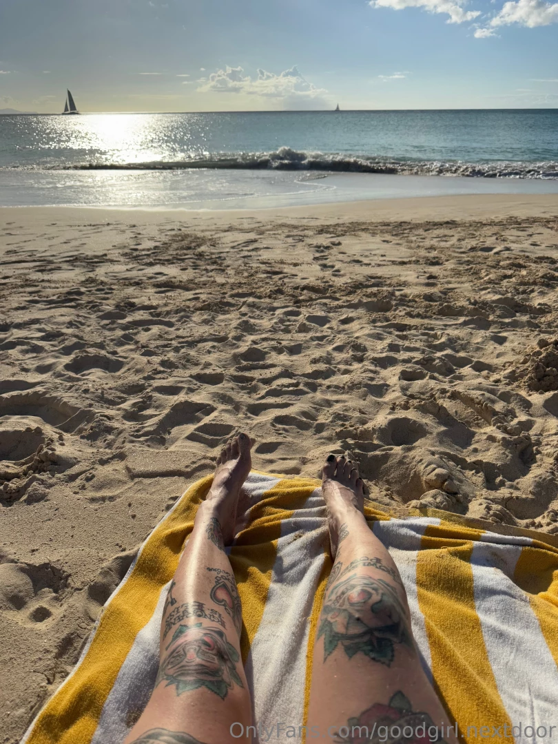More leg shots of me lying on a beach hehe 