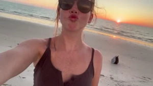 Sunset beach walk with a little spice