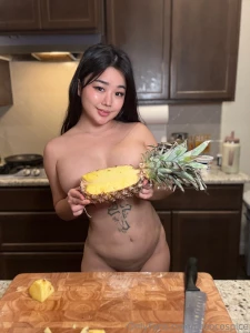Just me and my pineapple covering the most forbidden fruit