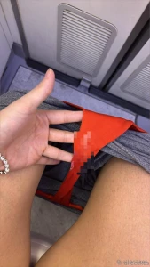 Pov my panties after a long flight to japan there s nothing stopping
