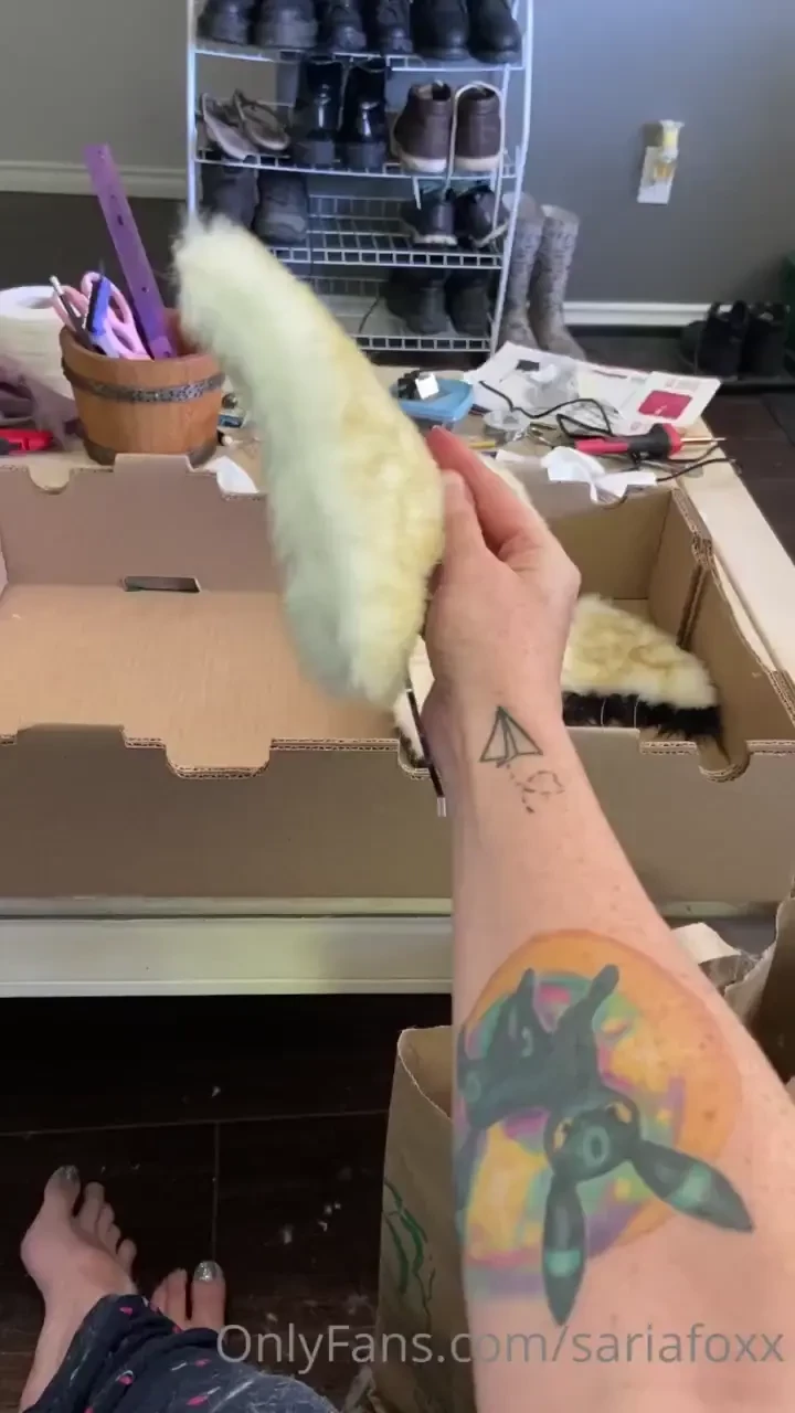 Current work in progress giant wolf ears i have not painted them yet 