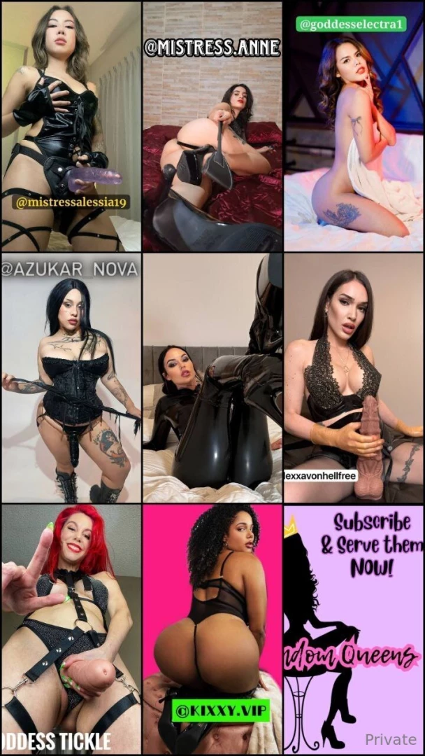 Top femdom queens - subscribe amp serve them now 6h advert 