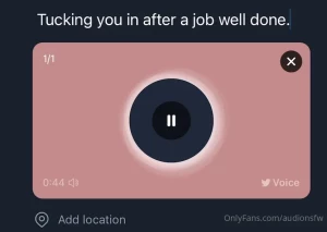 Some aftercare audio after a job well done