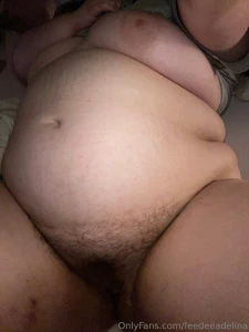 Can i please have some belly rubs before you cum inside me part 1