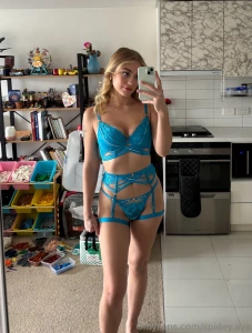 Some more lil selfies in the blue lingerie you like so much lt 3 part 6