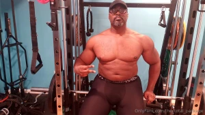 Testing out my new equipment in my personal gym went with the black part 1