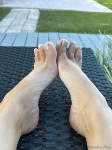 Milky white french pedi part 2