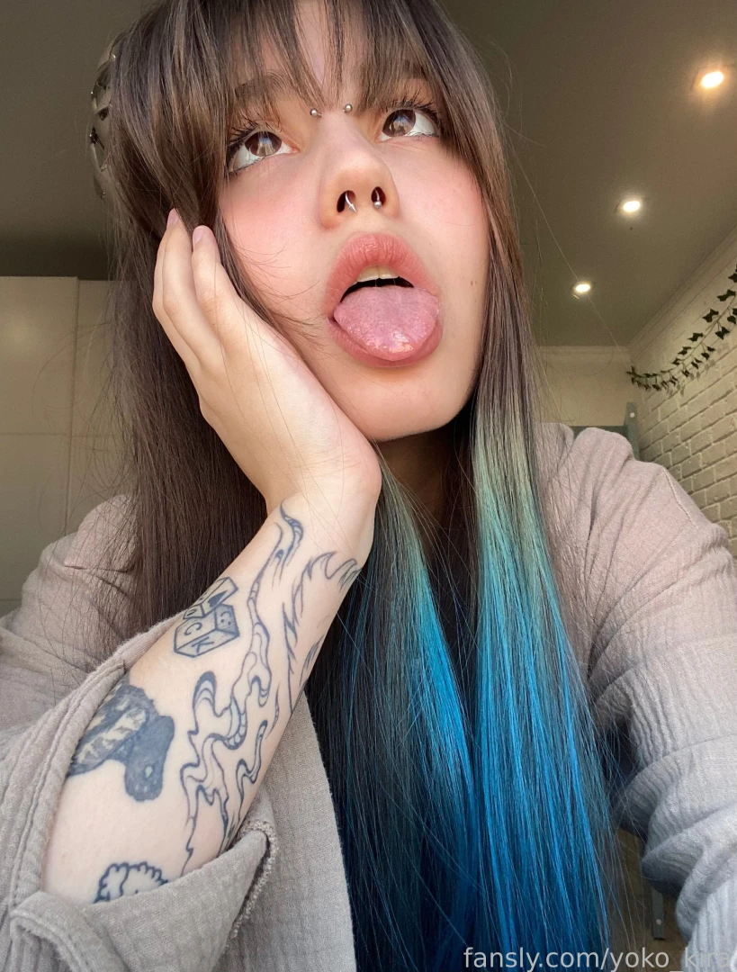 My face when i see your cock ahegao tongue saliva pierced cute egirl part 3 