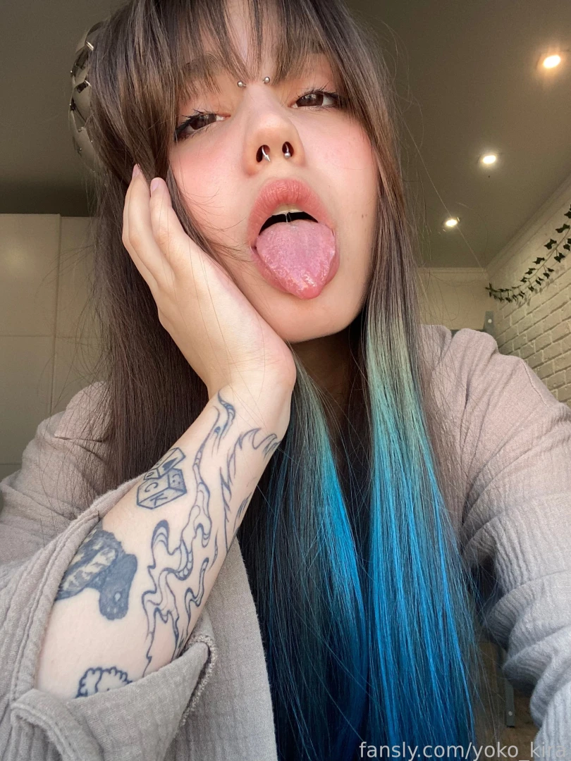 My face when i see your cock ahegao tongue saliva pierced cute egirl part 1 