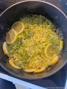 Made lots of things with elderflower yesterday sorbet liquor and you part 2