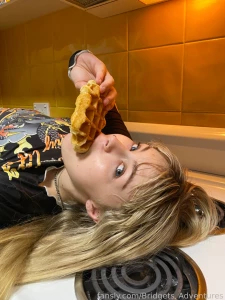 Would you eat a waffle with me dm me for exclusive content from this