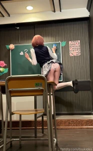 Ririsa chan being naughty in class cosplay nsfw anime egirl sexy part 1