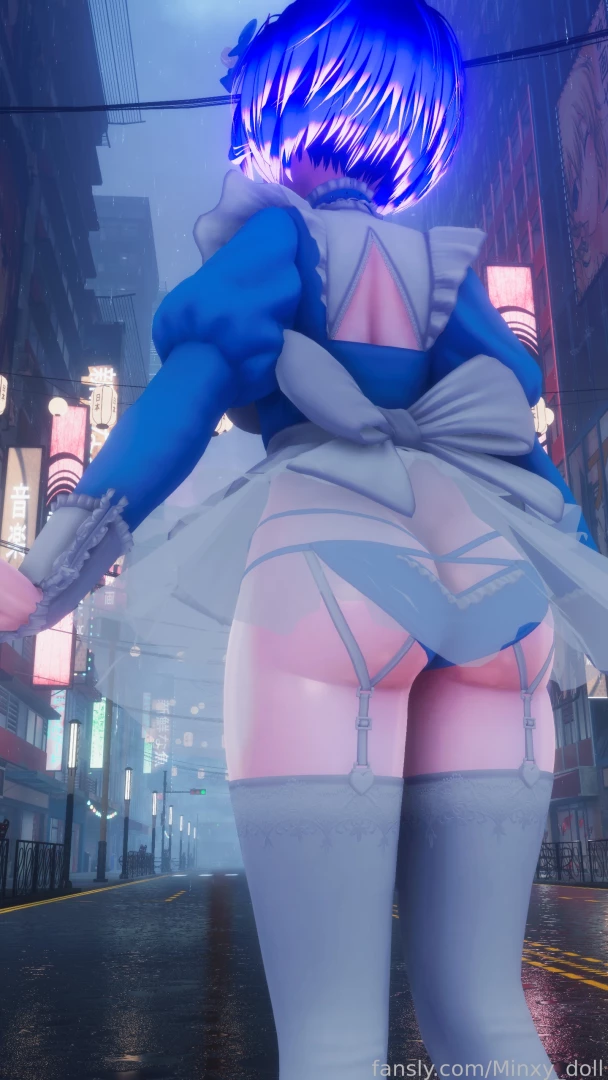 Im the cutest maid ever gt lt vr maid outdoors butt panties skirt rain part 4 