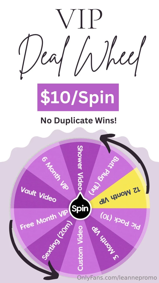 Want to spin the vip deal wheel well you must be a vip subscriber 
