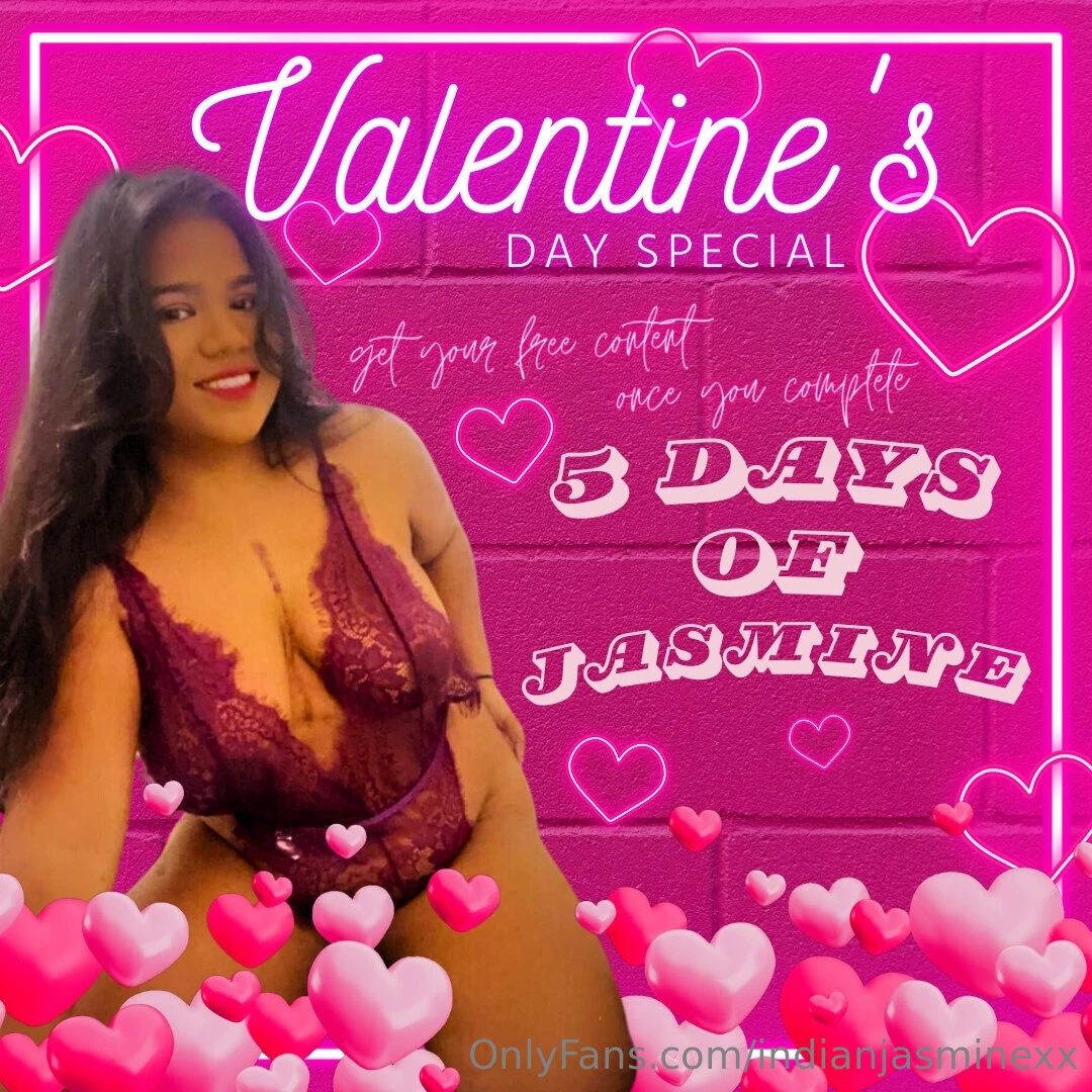 Announcing 5 days of jasmine this is my second onlyfans valentine s 