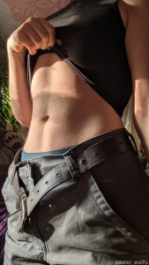 Your muscular tomboy girlfriend wants to show you their gains and body part 6