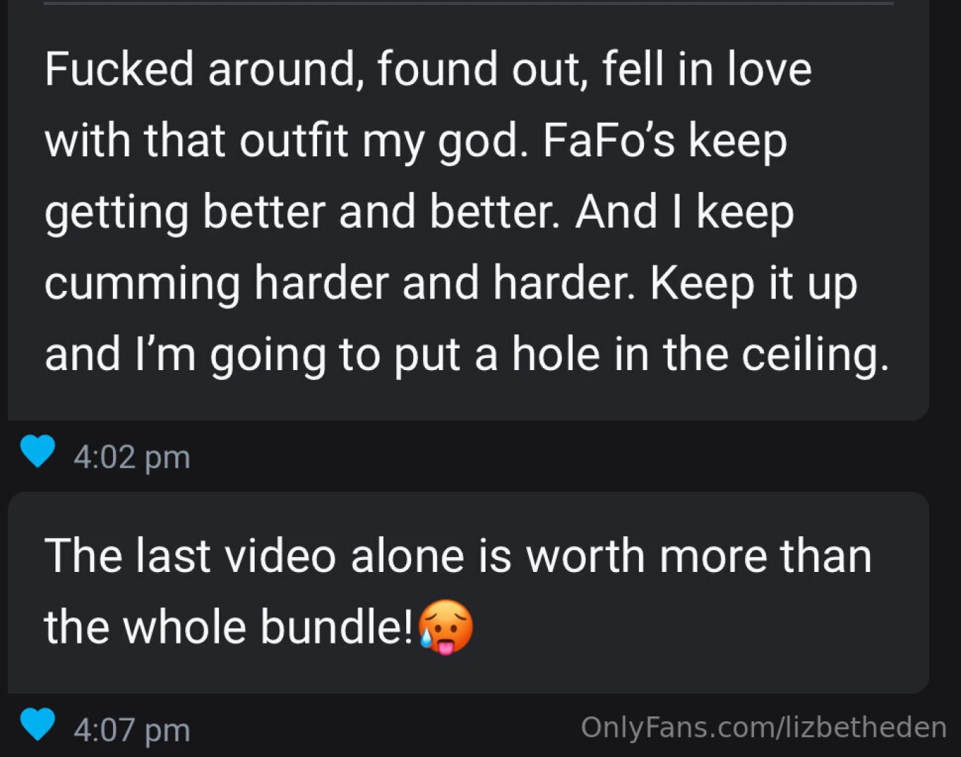 Sent out a fuck around and find out to your dms just a bit ago selfie part 2 