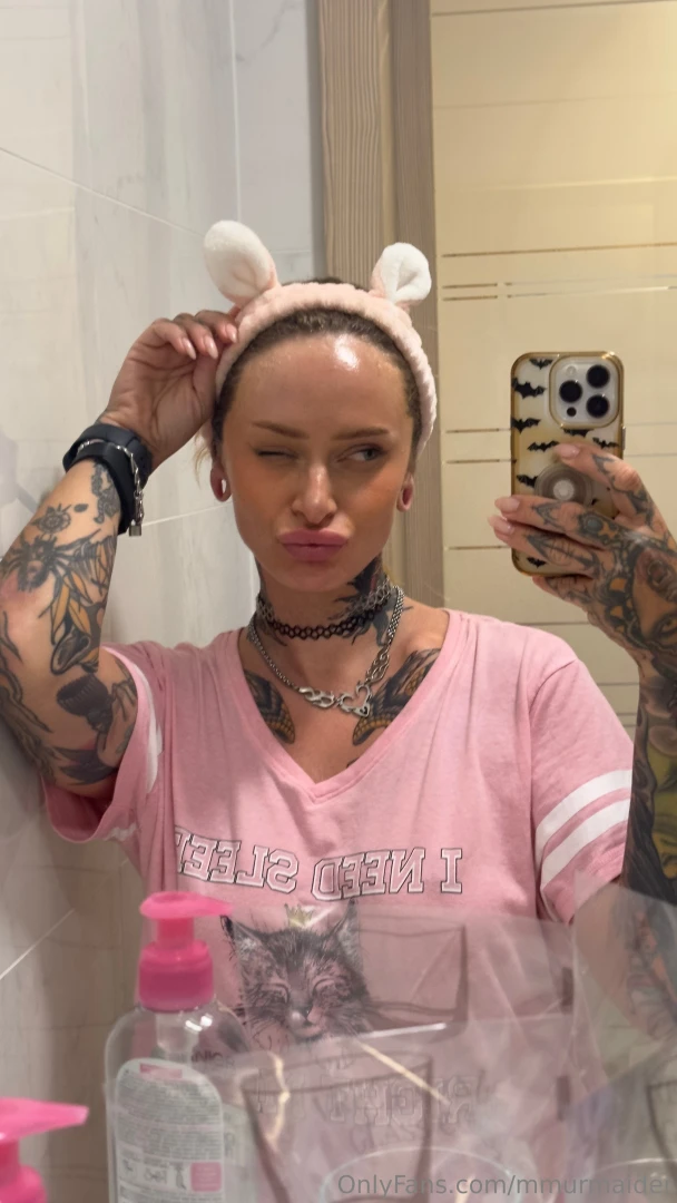 Bed time before and after makeup 