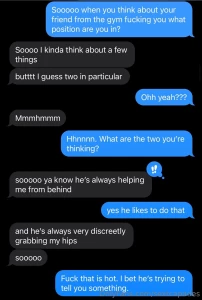 So today somebody admitted to fantasizing about fucking a guy from the part 24
