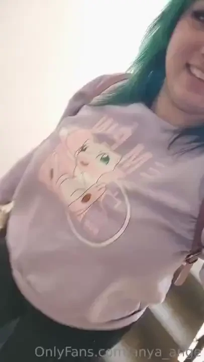 Beware my bouncing tits in the stairs xd part 2 
