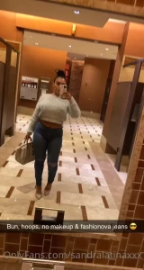 sandralatinaxxx - When that tequila kicks in bathroom nudes no makeup just my brown eyes 