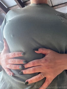 Had to snap a few outdoor pics today nipples were so hard in these part 1